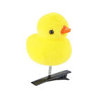 5Pcs/Lot Cartoon Funny Children 3D Little Yellow Duck Plush Hairpin Headwear