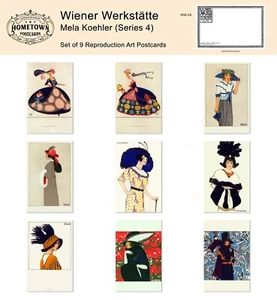 Wiener Werkstatte:  	Mela Koehler (Series 4) - Lot of (9) Rare Repro Postcards - Picture 1 of 1