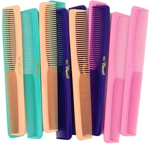 Krest 400 7 Inch Hair Cutting Barber Comb Hairstylist Combs 12 pcs Made in USA - Picture 1 of 2