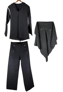Vintage US Navy Wool Uniform 13 Button Dress Pants Jacket Scarf - Picture 1 of 24