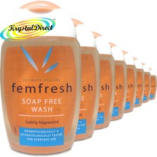 8x Femfresh Daily Intimate Hygiene Wash Soap Free 150ml Lightly Fragranced
