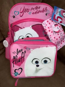 SECRET LIFE OF PETS BACKPACK/LUNCHBOX 5 PCS “YES I’M THIS ADORABLE” SUPER CUTE!! - Picture 1 of 4