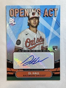 DL Hall RC 2023 Topps Big League Opening Act Auto Blue Foil #OAA-DH Rookie Auto - Bild 1 von 2