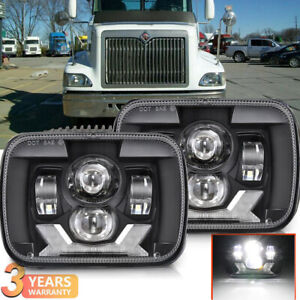 2X LED Headlights High/Low Beam For International 9200 4300 8100 7300 7400 5900i