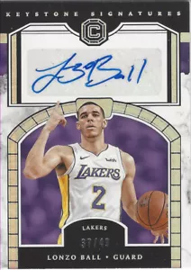 LONZO BALL 2017-18 CORNERSTONES KEYSTONE SIGNATURE SILVER 37/49 #KS-LB NEAR MINT - Picture 1 of 1