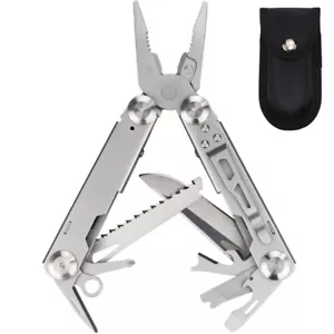 Cuchillo de bolsillo plegable compacto 14 en 1 con alicates de herramientas múltiples supervivencia al aire libre campamento - Imagen 1 de 7