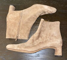 Vince Womens Hilda Brown Suede Heels Ankle Boots Shoes 11 Medium 42 / WORN ONCE