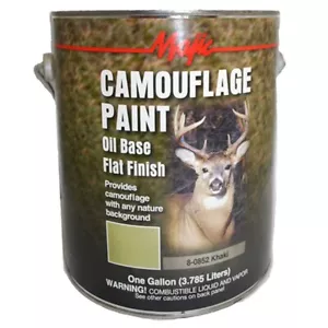 Pintura Camuflaje Caqui 1 Galón Camuflaje Caza Resistente al Agua Base Plana Aceite - Imagen 1 de 6