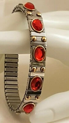 Ruby Valentine Bracelet Silver Birthday Jewelry Adjustable bracelet Gold 24k Hmd - Image 1 of 4