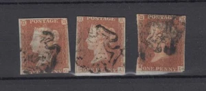 GB QV 1841 1d Imperf Maltesa Cruz x 3 Fina Usada JK8617 - Imagen 1 de 1