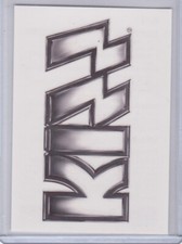 KISS Temporary Tattoo Card | 2009 KISS IKONS Press Pass #10/18 | Kiss Logo
