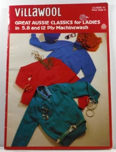 Villawool Classic book 41 Aussie Classics Ladies in 5 8 12 ply Knitting Patterns - Picture 1 of 7