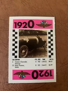 GASTON CHEVROLET 1991 Indy 500 75th Anniversary Game Card - Picture 1 of 2