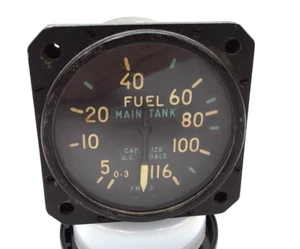 Instrumento indicador medidor de combustible Wildcat Fighter Liquidómetro Corp Segunda Guerra Mundial EA100-15 - Imagen 1 de 7
