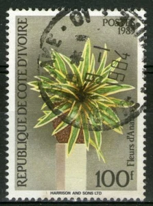 COTE D'IVOIRE: n°675C oblitéré, "fleurs d'ananas" ! - Imagen 1 de 2