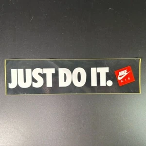 Vintage Nike Air JUST DO IT Bumper Sticker SWOOSH Decal 1980s 11in - Picture 1 of 6