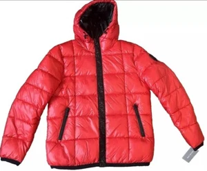 NWT MICHAEL KORS Size M Red Hooded Men's Puffer Jacket - Picture 1 of 6