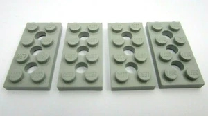 LEGO x4 OldGray Technic Plate 2x4 with 3 Holes Réf 3709 - Bild 1 von 1