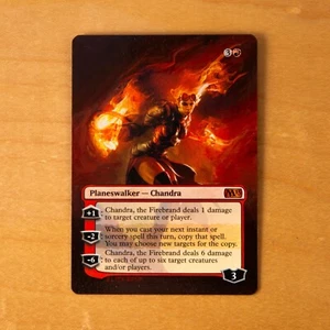 MtG - Chandra, the Firebrand (M13) Altered Hand Painted Magic: the Gathering - Picture 1 of 1