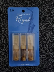 Cañas de saxofón real D'Addario Woodwinds - Saxo alto con fuerza 2,0 paquete de 3 - Imagen 1 de 2