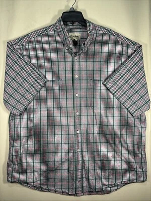 De Colección Años 90 Eddie Bauer Para Hombre 2XL Acanalado Tartán Cuadros Verde Manga Corta Abotonada Foto 1 de 4