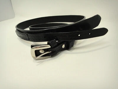 Cinturón Ranger CABELA'S Cuero Negro Talla 48 Hebilla Latón Plateado Foto 1 de 4