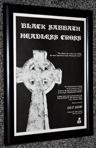 BLACK SABBATH framed A4 headless cross ALBUM original 1989 promo ART poster - Picture 1 of 1