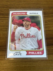 2023 Topps Heritage Jake Cave #588 Philadelphia Phillies Baseball Card - Picture 1 of 3