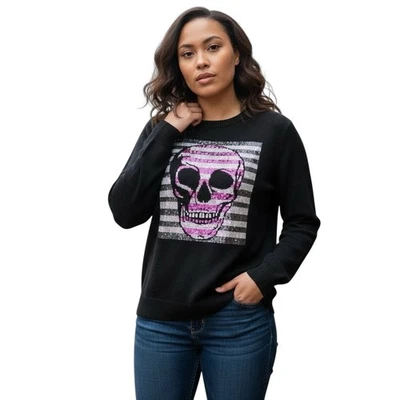 Suéter TORRID 00 0X XL Negro Púrpura Calavera R $69 Foto 1 de 4