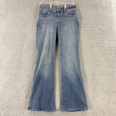 Pantalones de mezclilla London Jean de pierna ancha para mujer talla 2 azul tiro medio vintage hechos en EE. UU. Foto 1 de 4