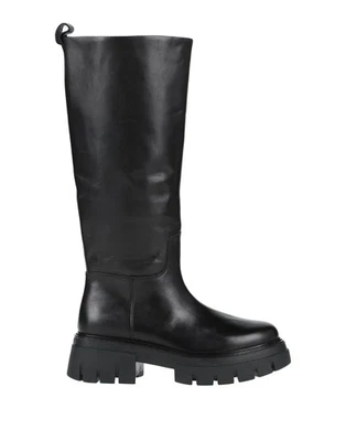 Botas hasta la rodilla de cuero ASH US5 UK2 EU35 negras tacón cuadrado PVP €340 Foto 1 de 4