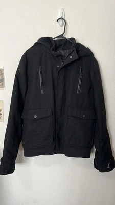 Buckle Black Label Wool Blend Hooded Jacket Men’s XL Full Zip Coat Pockets - Image 1 of 4