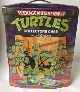 Vintage TMNT 12 Figurenträger mit 11 Figuren + Zubehör - Bild 1 von 4