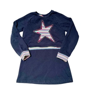 Hatley Star Appliqué Sweatshirt Dress Size 7 - Picture 1 of 6