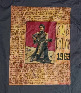Bob Dylan Boots of Spanish Leather T-Shirt NEU nwot lyrics Hippie Rock Pot Peace - Bild 1 von 7