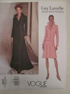 Vogue 2607 Guy Laroche Paris Original Long Sleeve Jacket Skirt Pattern 6-10  - Picture 1 of 2