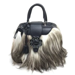 LOUIS VUITTON M94261 fur Trans Siberian PM Hand Bag Buffalo leather Black - Bild 1 von 13