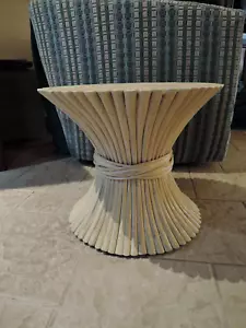 Mid Century Rattan Sheaf End Table Stand McGuire Vintage - Picture 1 of 5