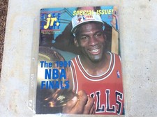 MINT ISSUE - 1991 MICHAEL JORDAN TUFF STUFF JR. MAGAZINE - UNCUT CARDS & POSTER