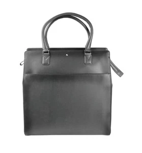 MONTBLANC MEISTERSTUCK SFUMATO LARGE VERTICAL TOTE LEATHER BAG 114505 FLANNEL - Picture 1 of 12