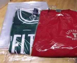 (100) 9 x 12 + (50) 12x15 POLY T - SHIRT DURCHSICHTIG PLASTIKTÜTEN 2" RÜCKENKLAPPE - Bild 1 von 3