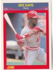 FREE SHIPPING-MINT-1990 Score 100 Superstars #95 Eric Davis REDS