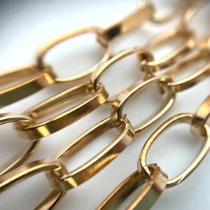 Rose Gold Brass Oval Plated Chain 7x12mm (Sold By The Foot) (BRA72) - Picture 1 of 10