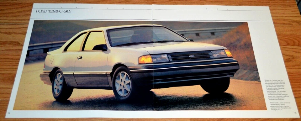 Ford Tempo GLS 1988 anuncio impreso original de concesionario grande anuncio 88 Foto 1 de 1