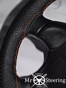 Cuero Perforado Volante Funda Para Opel Vectra B Naranja Doble Stch - Imagen 1 de 3