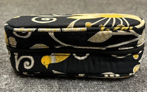 Estuche para gafas Vera Bradley para mujer acolchado con cremallera lados suaves negro floral - Imagen 1 de 11