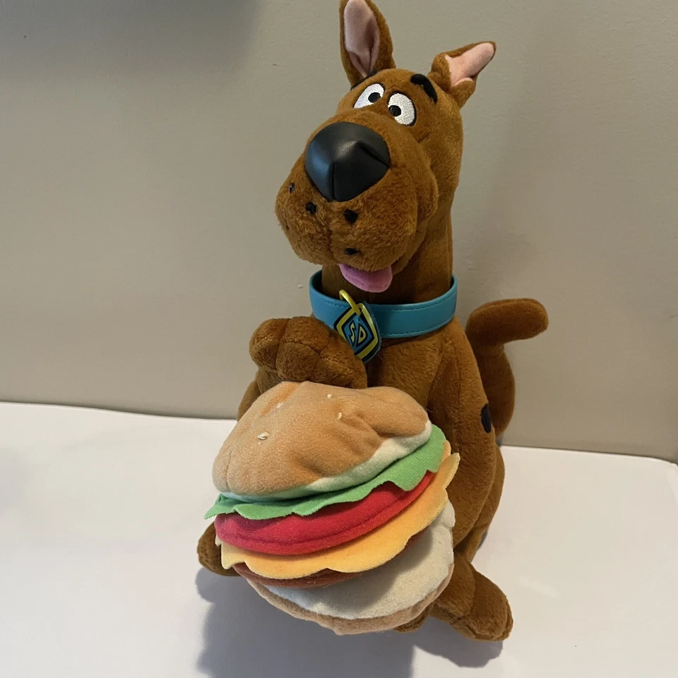 "Juguete de peluche de hamburguesa con queso Applause Scooby-Doo 11"" sin sonido 1999 de colección" Foto 1 de 4