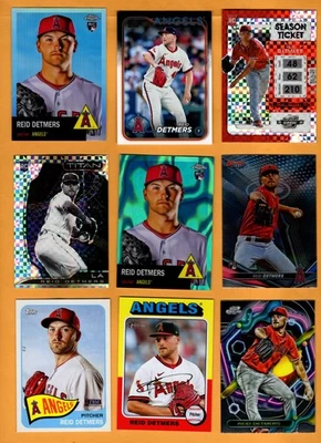 Reid Detmers Baseball lot of 14 w/ RCs AUTO AQUA /299 - UNLIMITED SHIPPING $4.00 - Image 1 of 4