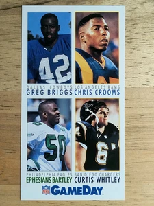 1992 GameDay #204 Curtis Whitley/Crooms RC - Picture 1 of 2