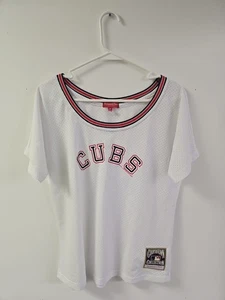 Mitchell & Ness White Chicago Cubs Baseball BP Jersey New Womens Size M - Picture 1 of 7